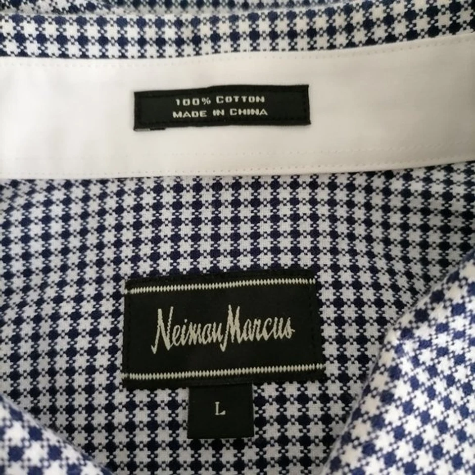 Camisa gris con botones Neiman Marcus para hombre talla L Foto 3 de 4