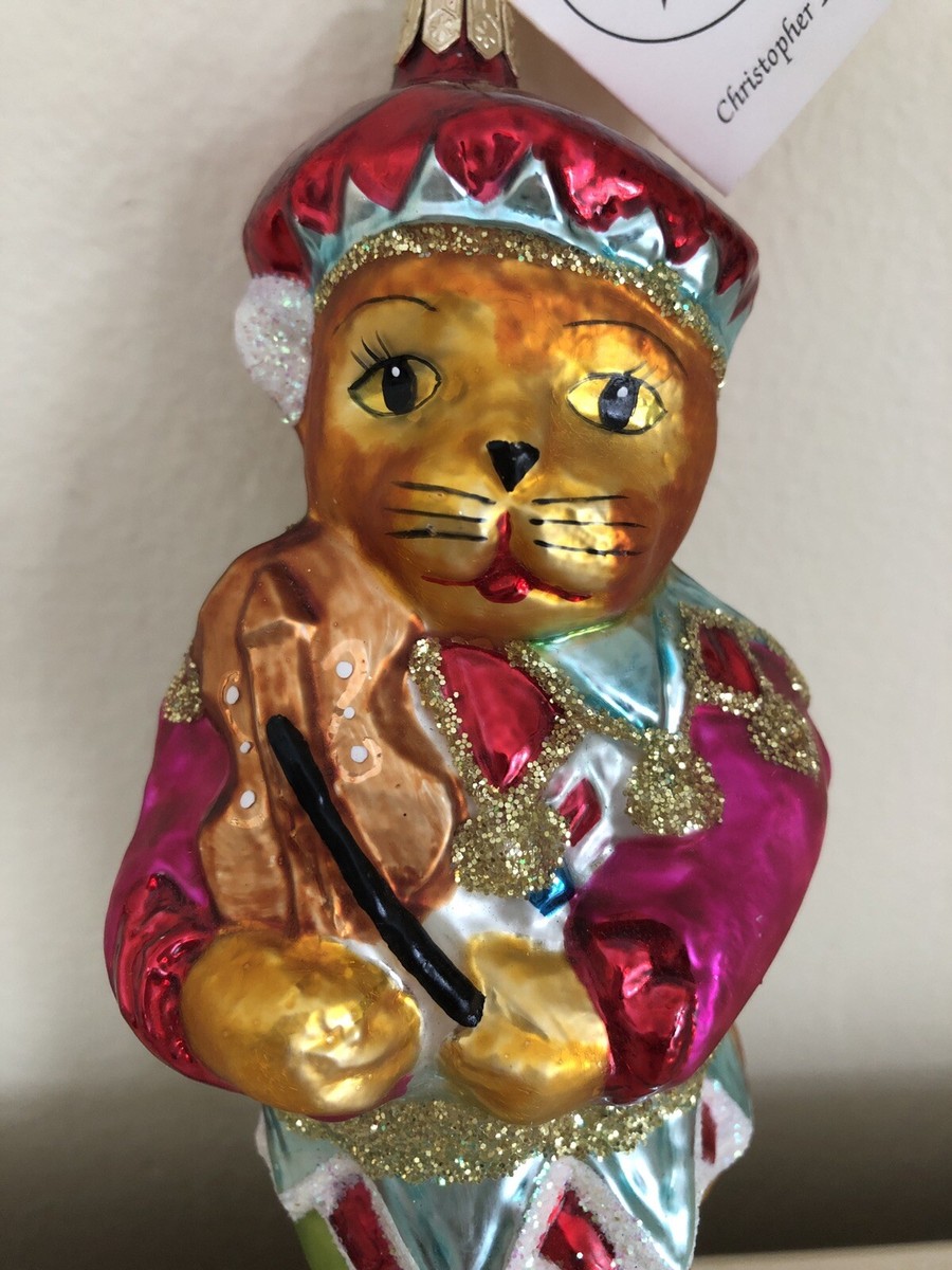 Christopher radko cat christmas ornament Clearance