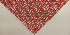 Dog Bandana/Scarf, Tie On, Christmas, Red, Snowman, M