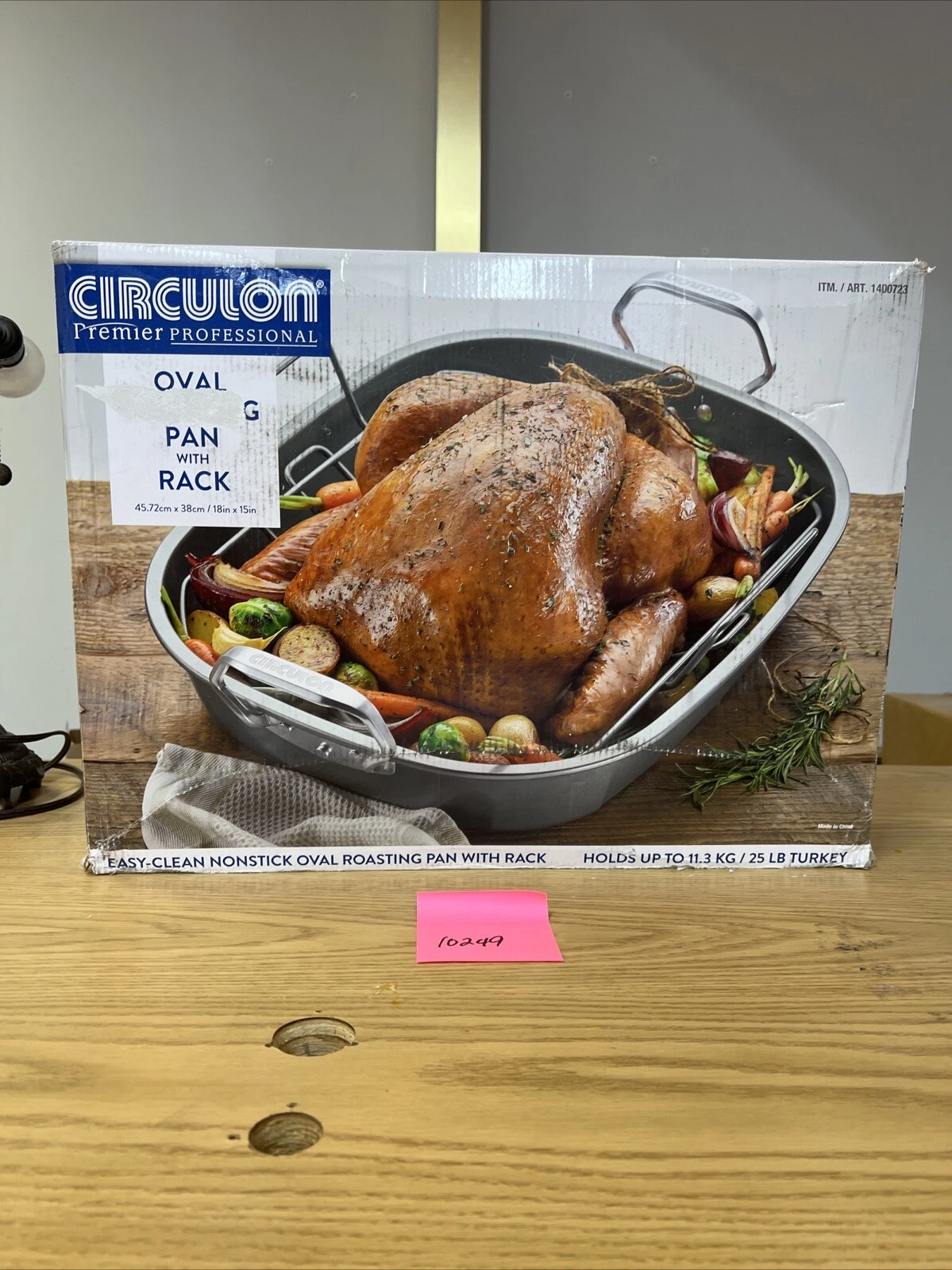Circulon Premier Professional Oval Roaster Roasting Pan with Rack Nonstick 18x15