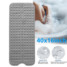 Non-Slip Bath Tub Mat 40 X 16 Inch Extra Long Antibacterial Bathroom Shower Mat