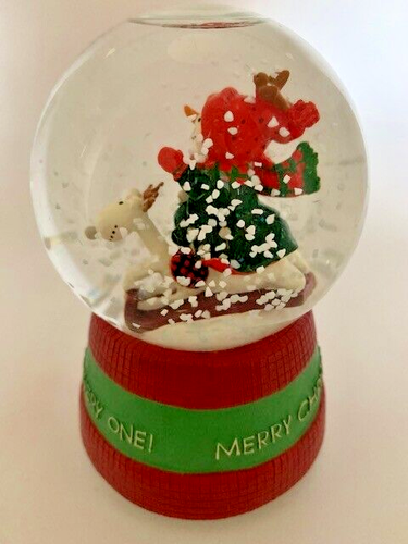 Sello Decorativo Musical Navidad Muñeco de Nieve/Reno GLOBO DE NIEVE con Nieve que Cae - Imagen 7 de 10
