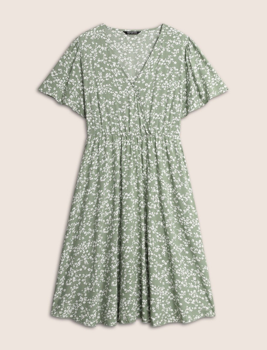 NWT 28/5X Bloomchic Ditsy Floral Elastic Waist Ruffles