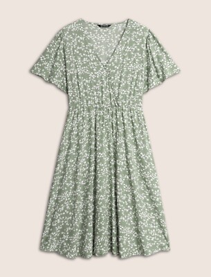 NWT 28/5X Bloomchic Ditsy Floral Elastic Waist Ruffles
