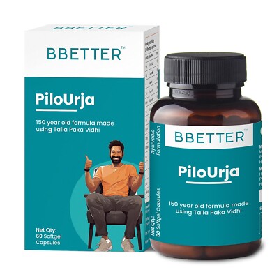 BBETTER PiloUrja - Relief from Piles 60 softgels Free Ship