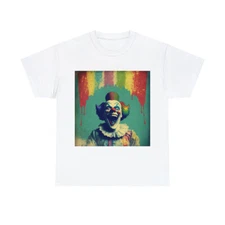 Unisex Adult T Shirt Haunted Clown Scary Horror Halloween Metal Band Gothic Emo