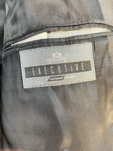 Stafford Executive Hartmarx Wool Blazer 42R Fully Lined Single-Breasted Blue - Picture 8 of 12