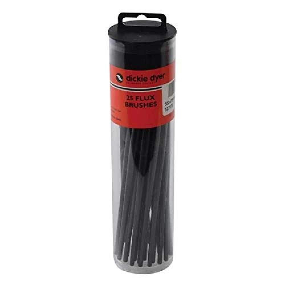 Dickie Dyer 527076 Flux Brushes 25pk Black Handle - NUOVO