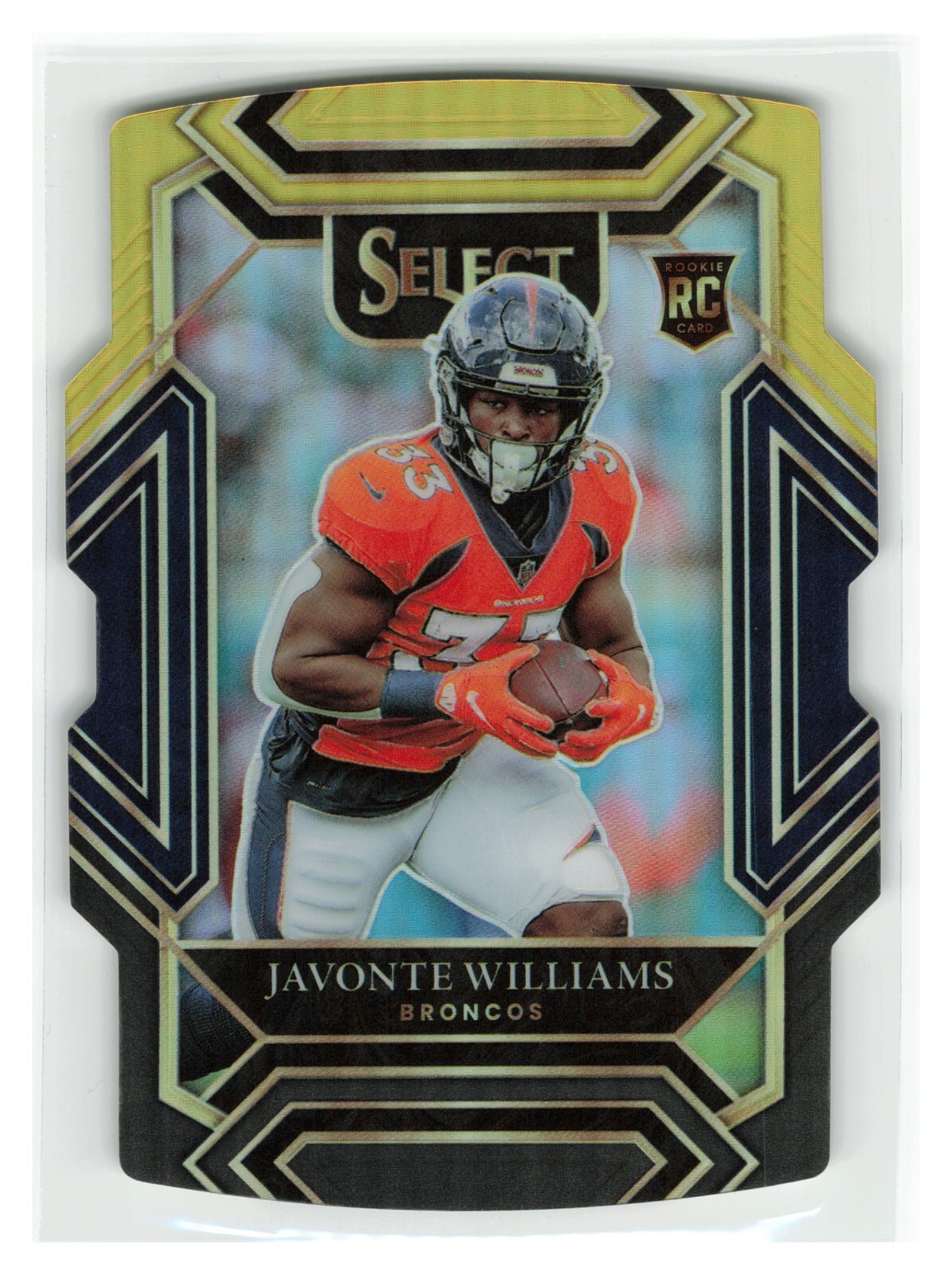 2021 Select Javonte Williams Club Level Black Gold Die Cut Prizm RC #257