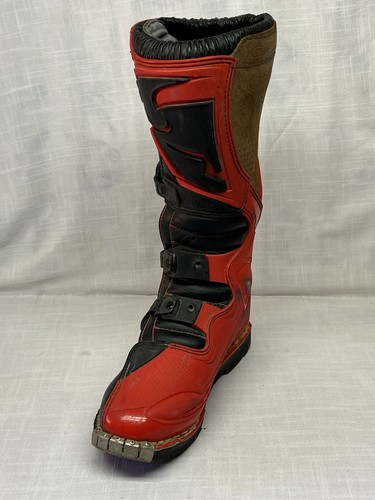 Thor Mens/Youth Quadrant Protective System Motorcross Boots Size 8 Red Black - Picture 10 of 19