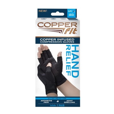 Copper Fit Compression Gloves for Arthritis Pain & Joint Swelling, S/M, Unisex