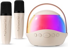 Mini Karaoke Machine Gifts for Kids Adults, Portable Karaoke Speaker with 2