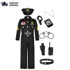 Boys Complete Police Officer Dress-Up Costume - All Accessories Included