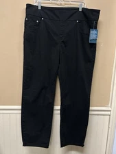 JAG JEANS Black Amelia Mid-Rise Slim Ankle Pants SIZE 20W NWT