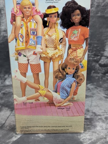 Muñeca California Dream Midge 4442 Barbie Friend cómic interior 1987 caja desgaste en caja original - Imagen 13 de 19
