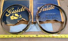 1 Pair Nos 1940 Chevrolet Truck Headlight Trim Ring Bezels Original Guide