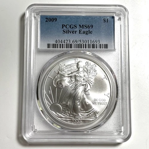 2009 American Silver Eagle $1 PCGS MS69 1 Oz .999 Fine Silver USA Bullion Coin