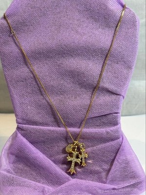 Ginza Paris Lacris Cross Necklace Pre-owned Jewelry Authentic Gift