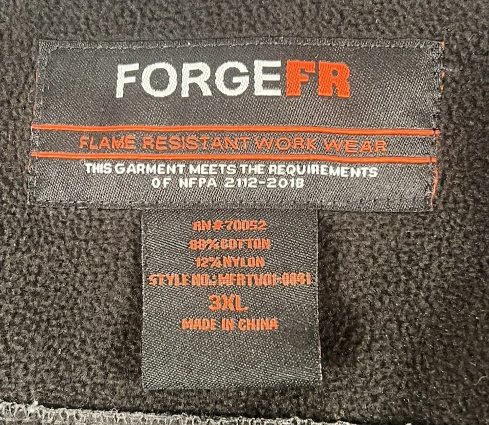 Forge FR Work Vest Men 3xl Gray Flame Resistant Ripstop MFRTVO-10041 NFPA 2112 - Image 4 of 4
