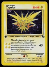 first edition zapdos pokemon card Amazon.com: Pokémon 1st/2nd Generation from 1999! Pack of 50 Cards  Guaranteed Holographics and first editions!! No more then 6 energy cards in  each lot unless requesting more! Product ID: 792759981470 : Toys & Games main image 0