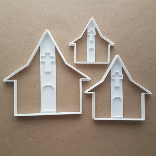 Church Chapel Cross Shape Cookie Cutter Dough Biscuit Pastry Fondant Stamp Xmas - Picture 1 of 5
