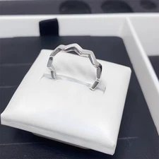 New Authentic 925 Sterling Silver Timeless Zigzag Ring Size 5 6 7 7.5 8.5