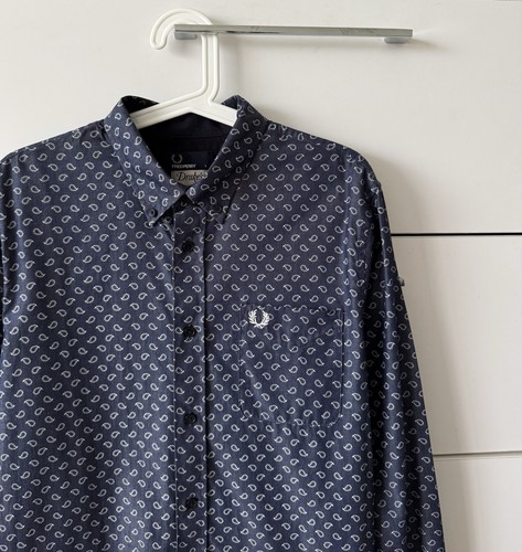 Fred Perry x Drake’s Archive Print Shirt Size L - Picture 2 of 10