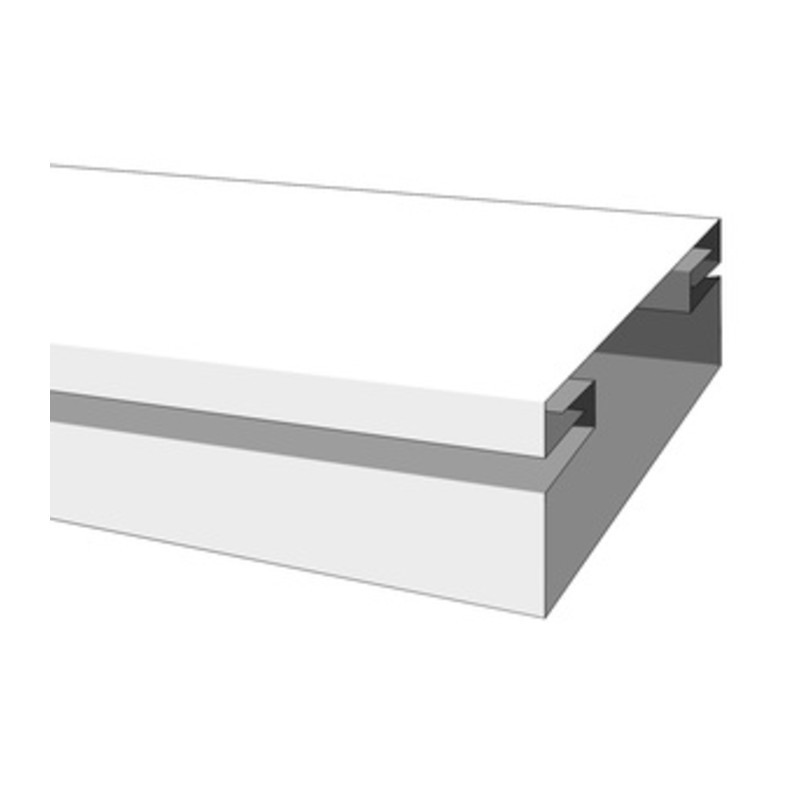 Minicanalina 20x10 mm 2 Metri Coperchio Frontale PVC Antiurto Professionale