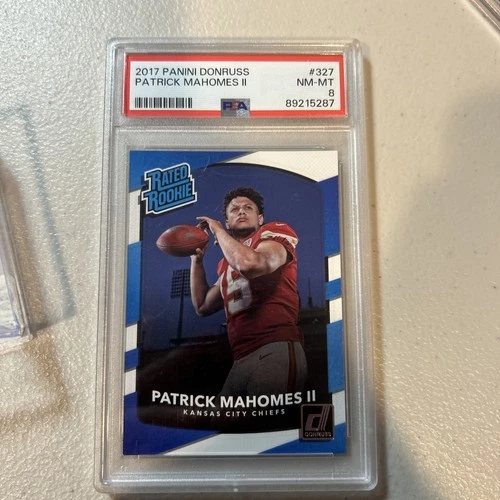 2017 Panini Donruss - Rated Rookie Patrick Mahomes II #327 (RC) PSA 8
