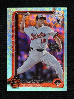 2025 Chrome Logofractor Edition Aqua Refractor Tomoyuki Sugano Rookie RC 0lj0