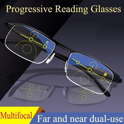 Smart Zoom Reading Glasses Distance&near Progressive Multi-focus Anti Blue Light - Picture 4 of 19