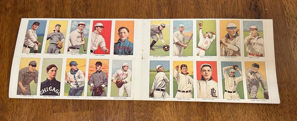 Lote de tarjetas de béisbol Renata Galasso reimpresas 1909-1911 T206 hojas sin cortar 1983 Foto 3 de 4