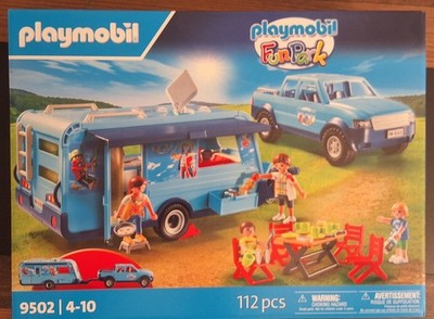 PLAYMOBIL 9502 - FAMILY FUNPARK - CAMPING - PICK-UP - WOHNWAGEN OVP FUN PARK