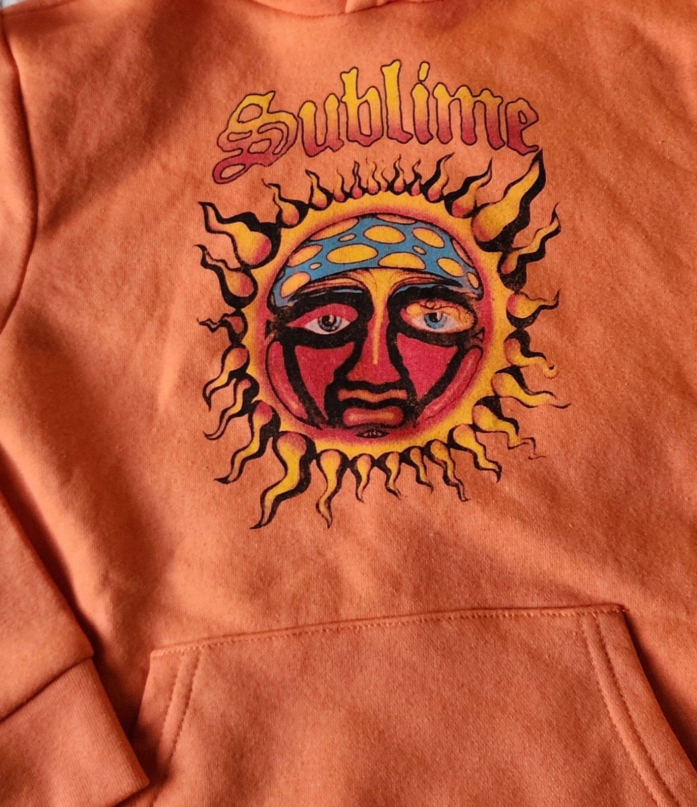 VETEMENTS Boys Hoodie Sublime Small 6 7 Clothing Orange Music Classic
