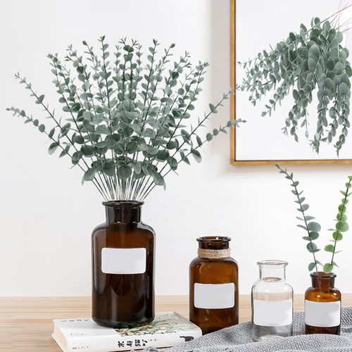 2 Pieces Simulierter Eukalyptusstrauß Braut Dekoratives Eukalyptus-Imitat - Bild 8 von 12