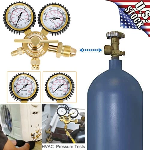 Nitrogen Tank Regulator CGA580 Inlet Connection 1/4" Flare 0-800/4000 PSI Output