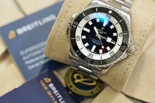 Breitling Superocean Automatic Black Dial 46mm A17378 Full Set - Collected £3000