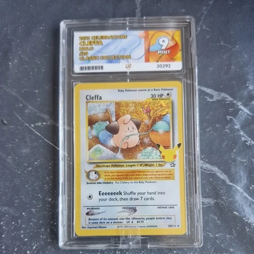 Cleffa Holo 20/111 2021 Celebrations Classic Collection graded Ace 9 pokemon tcg