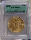 1902 S US $20 Liberty Double Eagle Gold Piece ICG MS62