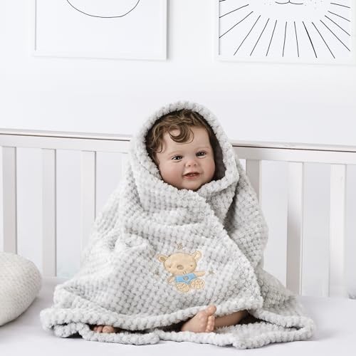 30''X40'' Cute Cozy Fluffy Warm Baby Blanket for Girls Boys Infants Baby Bear - Picture 5 of 6