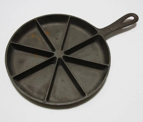 Corn Bread Skillet BSR Birmingham Stove & Range Cast Iron 8 Wedge Pat Pend Vtg.