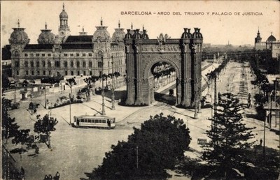 Ak Barcelona Katalonien Spanien,  Arco del Triunfo, Palacio de... - 11532679