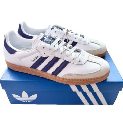 Adidas Samba OG Weiß Lila Damen Sneaker Größe UK 10 Neu