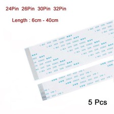 FFC Flexible Flat Cable Ribbon Wire 5 x 24 26 30 32Pin AWM 20624 Pitch 0.5/1.0mm