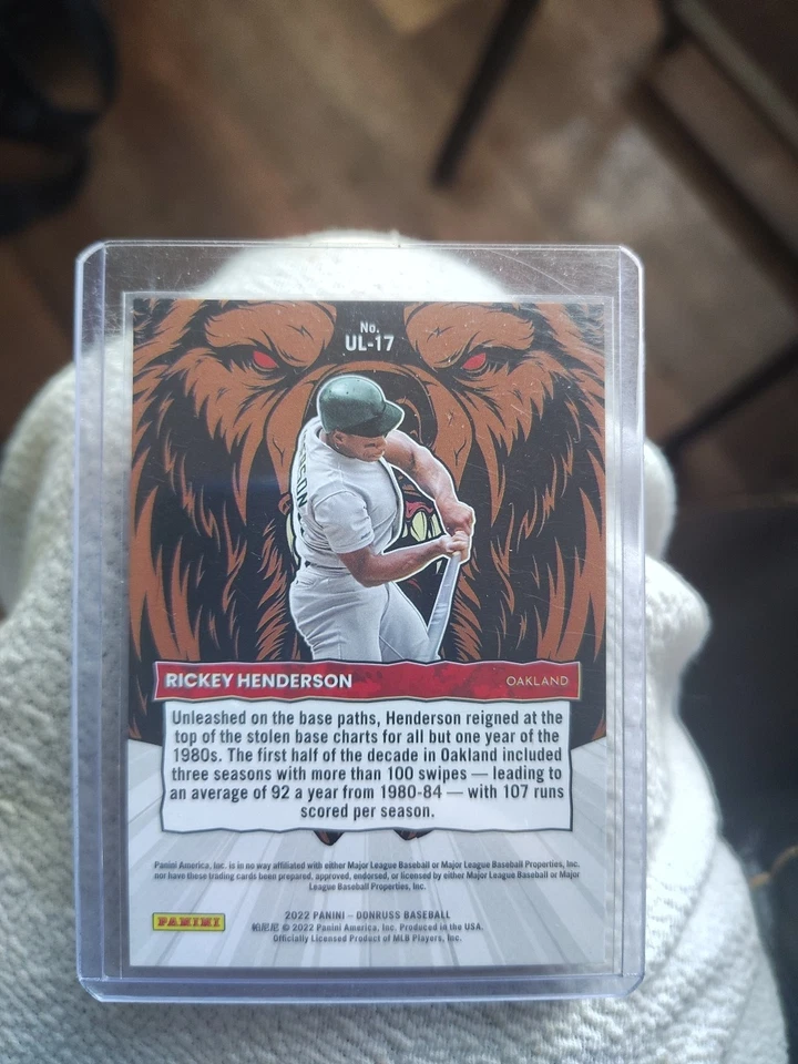 Panini Donruss Unleashed Rickey Henderson 2022 #ul-17/999 Foto 2 de 2
