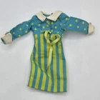 Vintage Barbie 1966 Francie It's a Date #1251 Polka Dot Striped Dress Blue Green