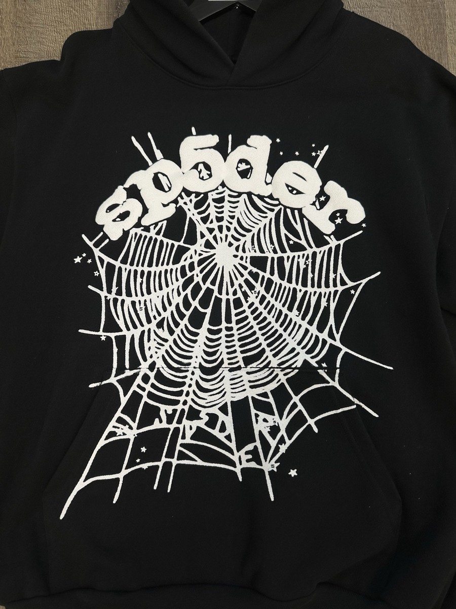 Sp5der OG Web Hoodie Black Large | eBay