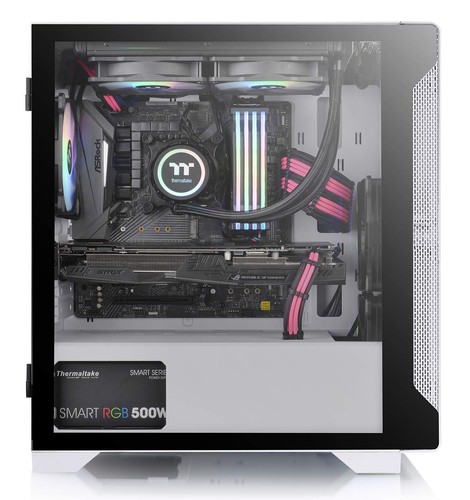 S100 Snow Tempered Glass Micro Computer Chassis Slim Compact Full Metal Design - Picture 6 of 13