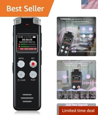 Voice Recorder with 64GB Memory - Ideal for Students & Professionals