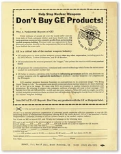 Infact [BROADSHEET] HELP STOP NUCLEAR WEAPONS / DON'T BUY GE PRODUCTS! [1986]